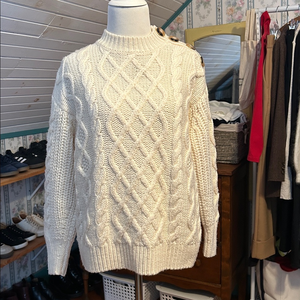 Sezane James Jumper Écru. - Size S